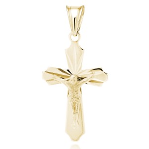 Cruciulita argint placată cu aur galben DiAmanti K0245G-DIA (Argint 925‰ 1,3 g.)